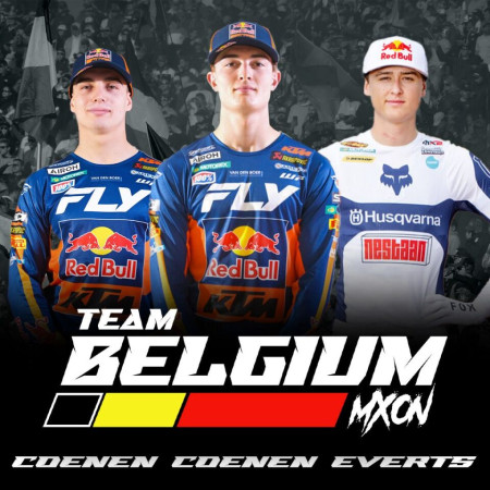Belgie představila svůj motokrosový národní tým na Monster Energy MXoN 2025. Jsou v něm, Liam Everts, Sacha a Lucas Coenenovi