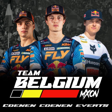Belgie představila svůj motokrosový národní tým na Monster Energy MXoN 2026 v Ernee. Jsou v něm, Liam Everts, Sacha a Lucas Coenenovi