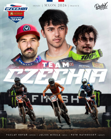 Český motokrosvý tým zná sestavu na FIM MXoN 2026